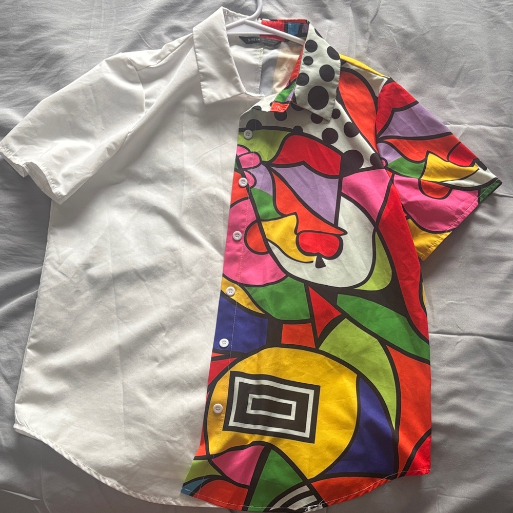 Desigual Kids Shirt with Multicolor Abstract Design